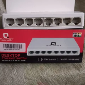 Quantron 8 Port Gigabit Desktop Ethernet Switch Front View